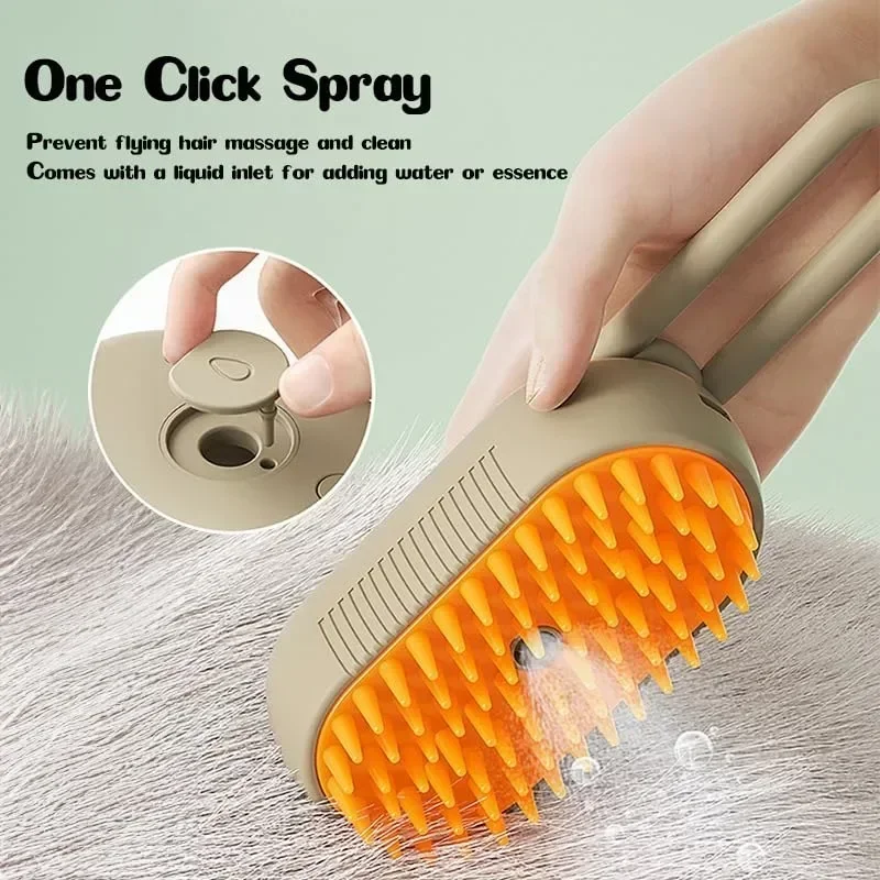 3-in-1 Steam Pet Grooming Brush – Spray, Massage & Detangle | For Cats & Dogs - Image 11