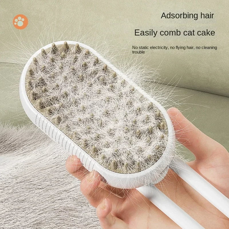 3-in-1 Steam Pet Grooming Brush – Spray, Massage & Detangle | For Cats & Dogs - Image 3