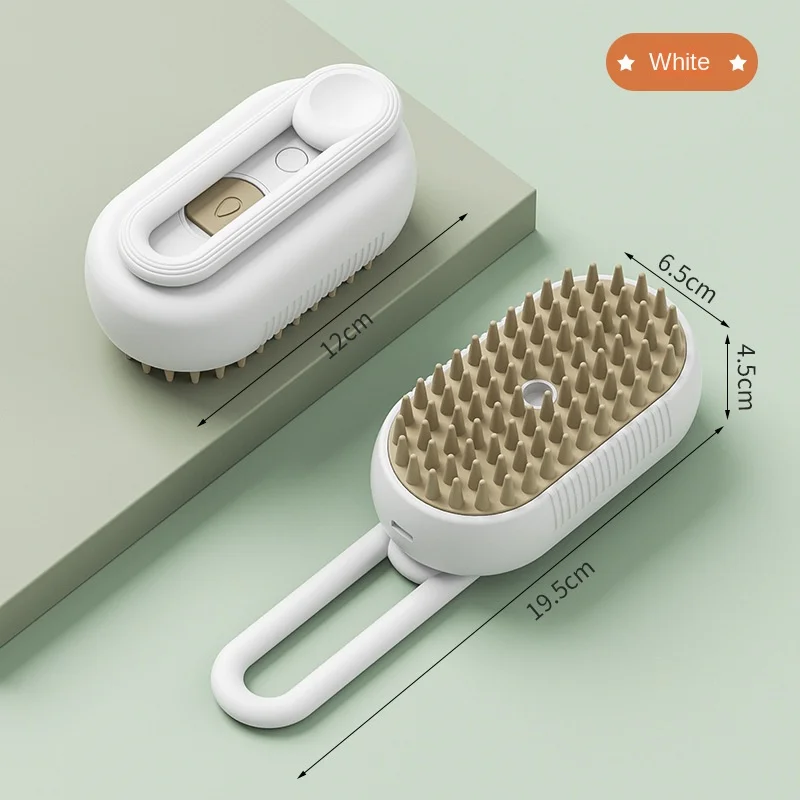 3-in-1 Steam Pet Grooming Brush – Spray, Massage & Detangle | For Cats & Dogs - Image 2