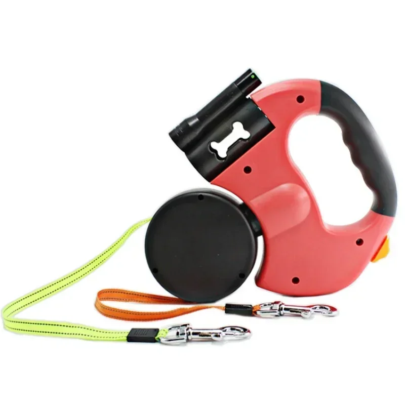 Dual Retractable Dog Leash with Light & Bag Holder - Image 5