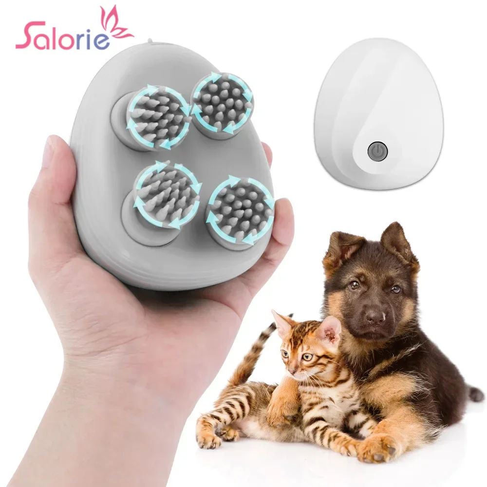 Electric Pet Head Massager – Deep Tissue Vibrating Device for Cats & Dogs