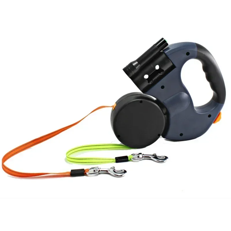 Dual Retractable Dog Leash with Light & Bag Holder - Image 4